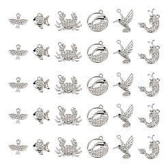 54 pz 6 stili ciondoli di strass in lega&nbsp;FIND-TA0010-65P