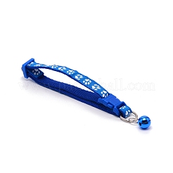 Fußabdruckmuster verstellbares Hunde-/Katzenhalsband aus Polyester&nbsp;AJEW-WH0023-34B