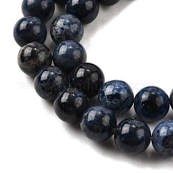 Натуральный сорт дюмортьеритовых кварцевых круглых нитей&nbsp;X-G-P075-43-4mm