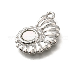 Подвески из натуральной белой ракушки из нержавеющей стали 304&nbsp;STAS-C122-21C-02P