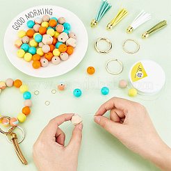 DIY Perlen Schlüsselanhänger Armband Bastelset&nbsp;DIY-CA0004-43