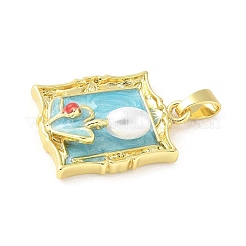 Латунь эмаль подвески&nbsp;KK-Z101-09G-D02