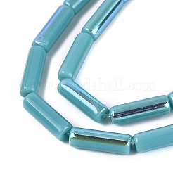 Chapelets de perles en verre opaque électrolytique&nbsp;EGLA-Q132-02A-F02