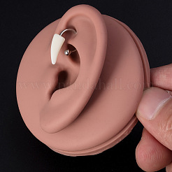 Кольца для губ в форме подковы из акрилового бивня из хирургической нержавеющей стали 316L&nbsp;FS-WG3DDAE-02