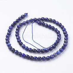 Colliers de perles de lapis-lazuli teintées naturellement&nbsp;LS-G-G059-6mm