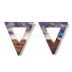 Подвески из прозрачной смолы и ореха&nbsp;RESI-ZX017-42