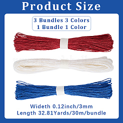 3 пачка 3-х цветного витого бумажного шнура&nbsp;DIY-CP0012-06E