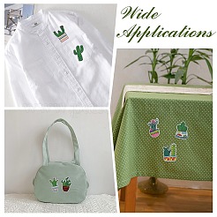 15 шт. 15 стили нашивок на одежду из полиэстера с изображением кактуса&nbsp;PATC-CJ0001-04