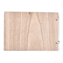 Bloc-notes de livres d'or de mariage en bois&nbsp;AJEW-M206-11