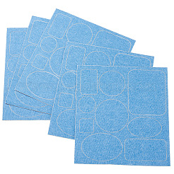 5 feuille de patchs autocollants en denim&nbsp;PATC-TA0001-61B