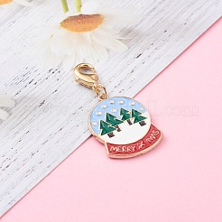 Pendentifs en alliage d'émail sur le thème de Noël&nbsp;HJEW-JM00457-06