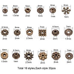 Тибетском стиле сплав Шарики прокладки&nbsp;TIBEB-PH0004-34AB