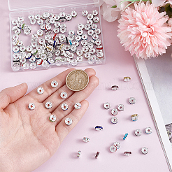 160 Uds. Cuentas espaciadoras de rhinestone de latón de 10 colores&nbsp;RB-ME0001-02