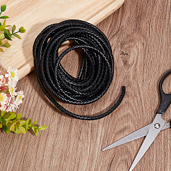 5-метровый плетеный кожаный шнур с сердечником&nbsp;WL-BBC0001-01B-02