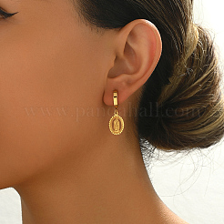 Элегантные и универсальные серьги-кольца из нержавеющей стали 201&nbsp;LS-FA2332-1