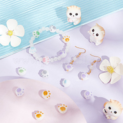 84шт 6 цвета непрозрачные акриловые бусины&nbsp;OACR-GA0001-08