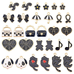 30pcs 15 Arten Legierungs-Emaille-Charms&nbsp;ENAM-TA0009-01