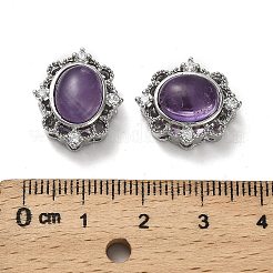 Латунные многорядные звенья из натурального аметиста&nbsp;KK-D366-01P-E