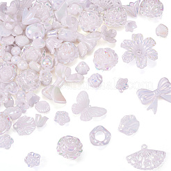 100 г радужные переливающиеся акриловые бусины с покрытием&nbsp;OACR-TA0003-29