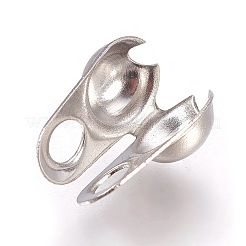 Наконечники бусин из нержавеющей стали 304&nbsp;LS-STAS-WH0010-01P-4mm