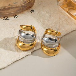 Двухцветные тройные серьги-гвоздики из нержавеющей стали 304&nbsp;UN2842