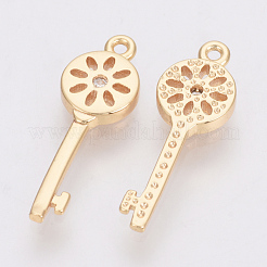 Латунные микро проложить кубического циркония подвески&nbsp;ZIRC-Q002-134G