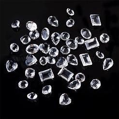 40 шт. 8 вида прозрачных стеклянных кабошонов со стразами&nbsp;RGLA-TA0001-08
