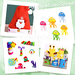 8 лист 4 стилей самоклеящиеся пластиковые качающиеся глазки-кабошоны&nbsp;KY-GF0001-56