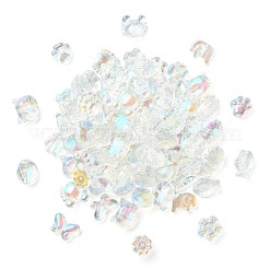 100шт 10 стиля прозрачные стеклянные бусины&nbsp;GLAA-CJ0001-93