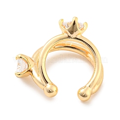 Orecchini in vero ottone placcato oro 14k con zirconi cubici&nbsp;EJEW-M232-01C-G