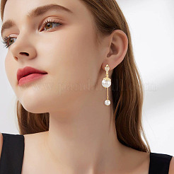 2 paio di orecchini a cerchio in ottone con micro pavé di zirconi cubici&nbsp;KK-TA0003-42