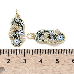 Goldenen Messing Mikro ebnen Zirkonia Anhänger&nbsp;KK-L209-073G-02