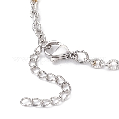 3 шт. 3 стиля браслета-цепочки из текстурированной проволоки из нержавеющей стали 304&nbsp;AJEW-JB01427