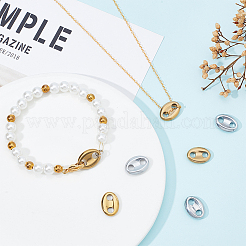 16 шт. 2 цвета вакуумное покрытие PVD немагнитный синтетический гематитовый соединительный брелок&nbsp;G-AR0004-77