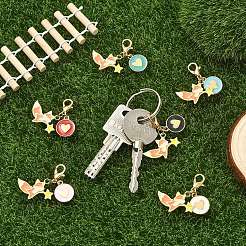 Decorazioni pendenti in lega smaltata 6 pz&nbsp;HJEW-YW00419