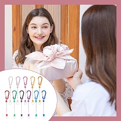 11 шт. 11 цвета нержавеющая сталь 201 с пластиковыми карабинами для скалолазания&nbsp;AJEW-GO0002-17