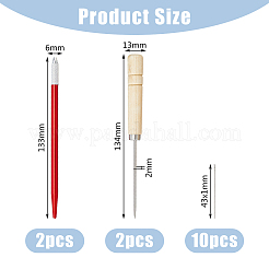 Ensemble d'outils pour supports d'enracinement de cheveux de poupée&nbsp;TOOL-WH0159-18B