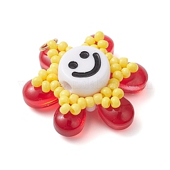 Подвески из стеклянных бусин в виде подсолнухов&nbsp;PALLOY-MZ01014-03