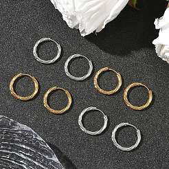 2 пара серег-колец из нержавеющей стали 304 двух цветов для женщин&nbsp;EJEW-YW0001-15