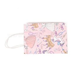 Rettangolo con sacchetti regalo di carta modello castello e vestito&nbsp;CARB-P008-B01