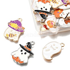 24 pièces 12 styles pendentifs en alliage d'émail thème halloween&nbsp;ENAM-FP0003-01