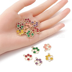 20шт 5 цвета сплава эмалевые подвески&nbsp;ENAM-YW0002-83