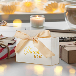 10 шт. подарочные коробки для упаковки конфет с золотым тиснением и лентой&nbsp;CON-LP0001-12