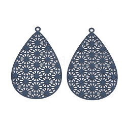 Pendentifs en filigrane d'acier inoxydable 430&nbsp;STAS-S108-25A-02