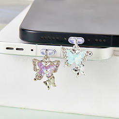 6 шт. 3-х цветные пластиковые мобильные пылезащитные заглушки&nbsp;HJEW-CN00016