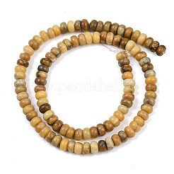 Нити натуральных бусин из нефрита хуанлун&nbsp;G-L647-D02-4x6mm