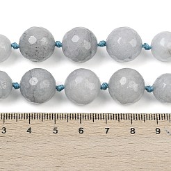 Бусины из натурального белого нефрита&nbsp;G-Z105-A01-01B