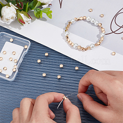 80 pièce de perles en laiton plaquées sur support&nbsp;KK-BBC0027-38G