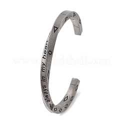 Слово викингов всегда в моем сердце эмалированные браслеты-манжеты из нержавеющей стали 304 для женщин&nbsp;BJEW-Z092-10P
