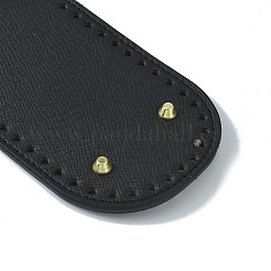 Ovale en cuir pu tricot crochet sacs clou bas shaper pad&nbsp;DIY-WH0349-26LG-10
